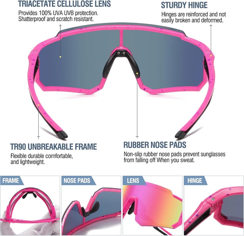 Duco Polarized Kids Sunglasses Youth Sports Cycling Shades Lightweight Frame UV400 Child Boys Girls Baseball SunGlasses DK310 - Image 4